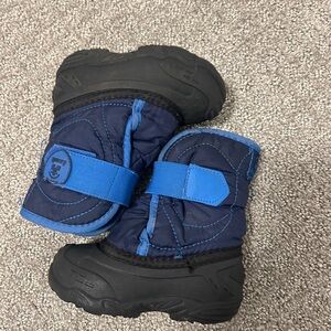 Kamik Little Kids Blue and Black Snow Boots